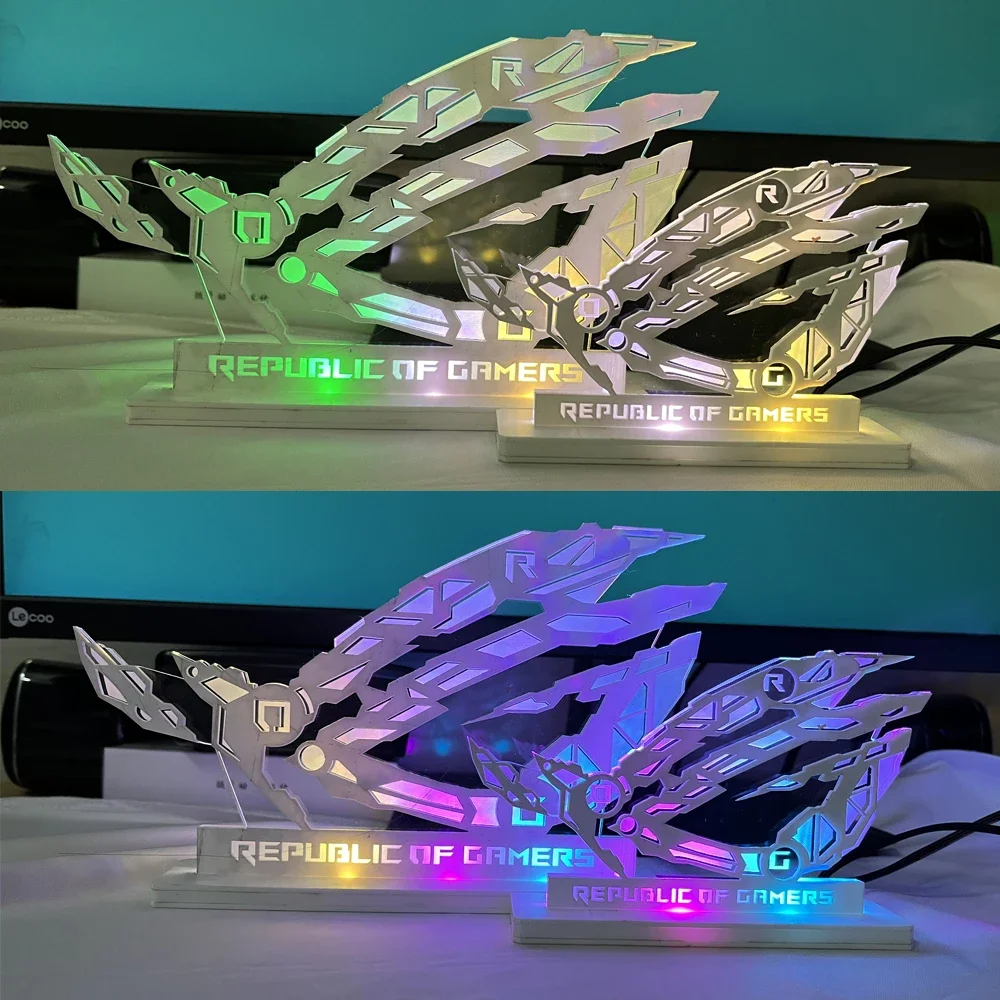 Retro Gaming Pc Case - ARGB คอมพิวเตอร์เดสก์ท็อปรูปอะคริลิค, DIY GAMING ตู้ตกแต่ง ROG