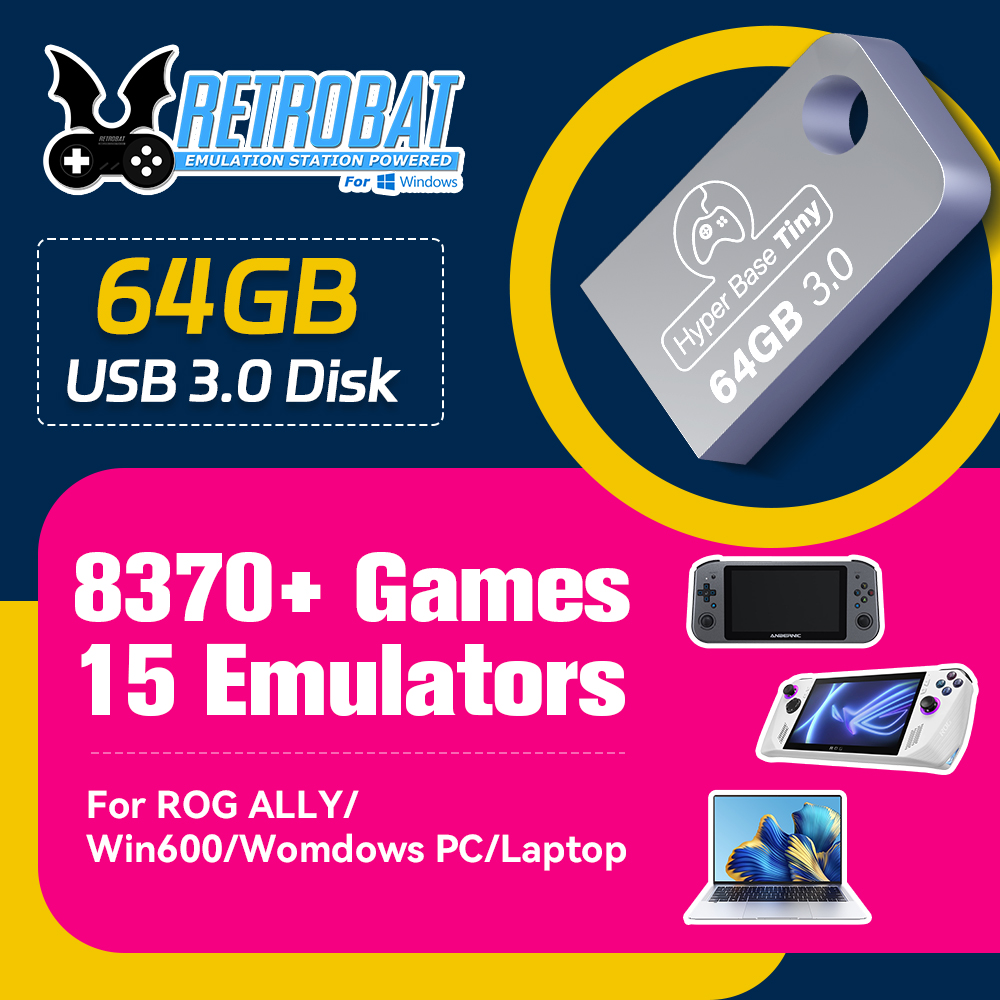 Retro Gaming Theme - JMachen ฮาร์ดดิสก์เกมแบบพกพา ความจุ 64GB รองรับ USB