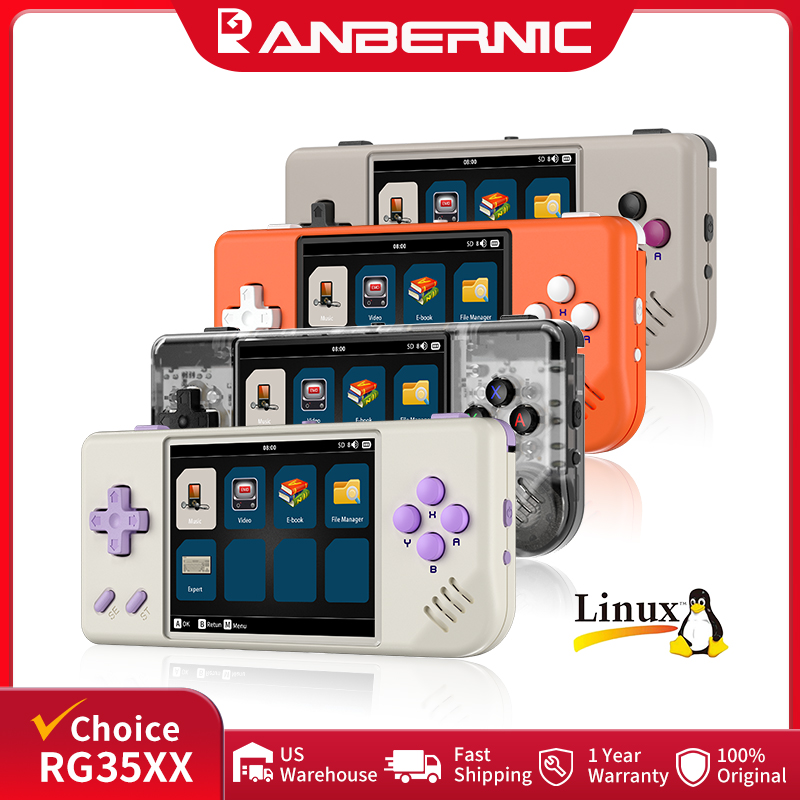 Retro Gaming Icons - เครื่องเล่นเกมพกพา ANBERNIC RG28XX หน้าจอ IPS ขนาด