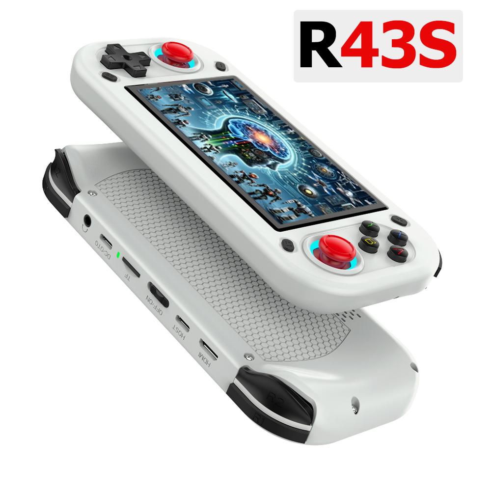Retro Gaming Icons - R43S Retro คอนโซลวิดีโอเกมมือถือเปิดระบบ Linux 4.3 นิ้วหน้าจอ