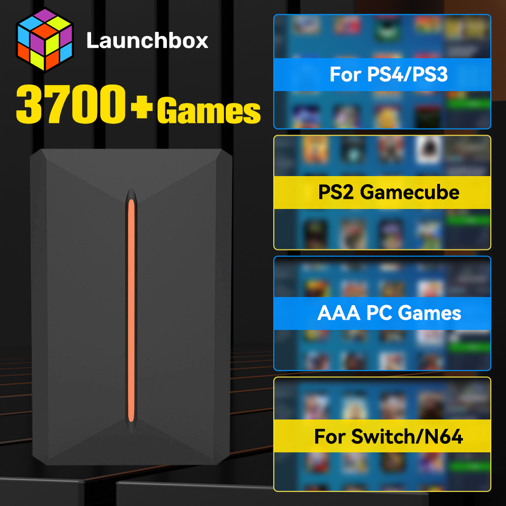 Retro Gaming Ps3 - Launchbox 500GB ภายนอกเกมฮาร์ดไดรฟ์คอนโซลเกม Retro สําหรับ PS4/PS3/PS2/PS1/Wii/