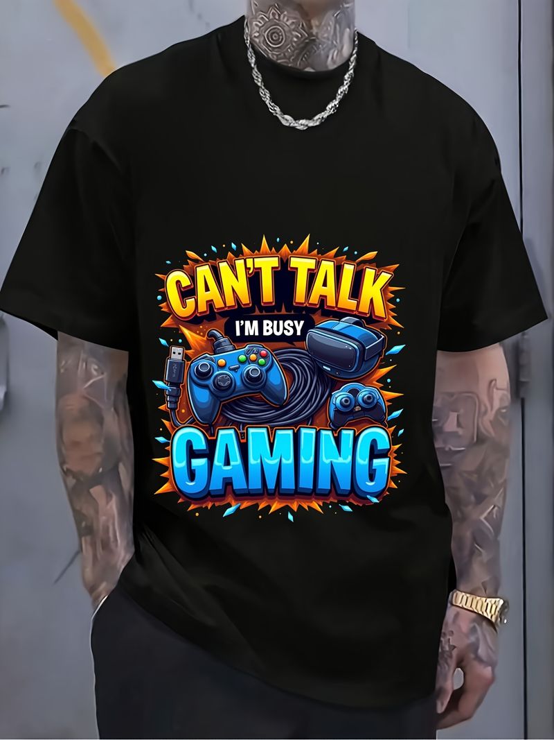 Retro Gaming Vr - เสื้อยืดลายเกมย้อนยุคสำหรับผู้ชาย พร้อมลายกราฟิกหูฟัง VR และคอนโทรลเลอร์ พร้อมสโลแกน 